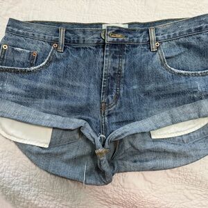 One Teaspoon Bandits Denim Blue Jean Shorts